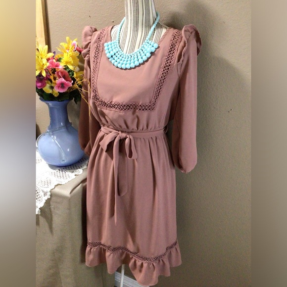 Polagram Dresses & Skirts - POLAGRAM Pink BLUSH DRESS